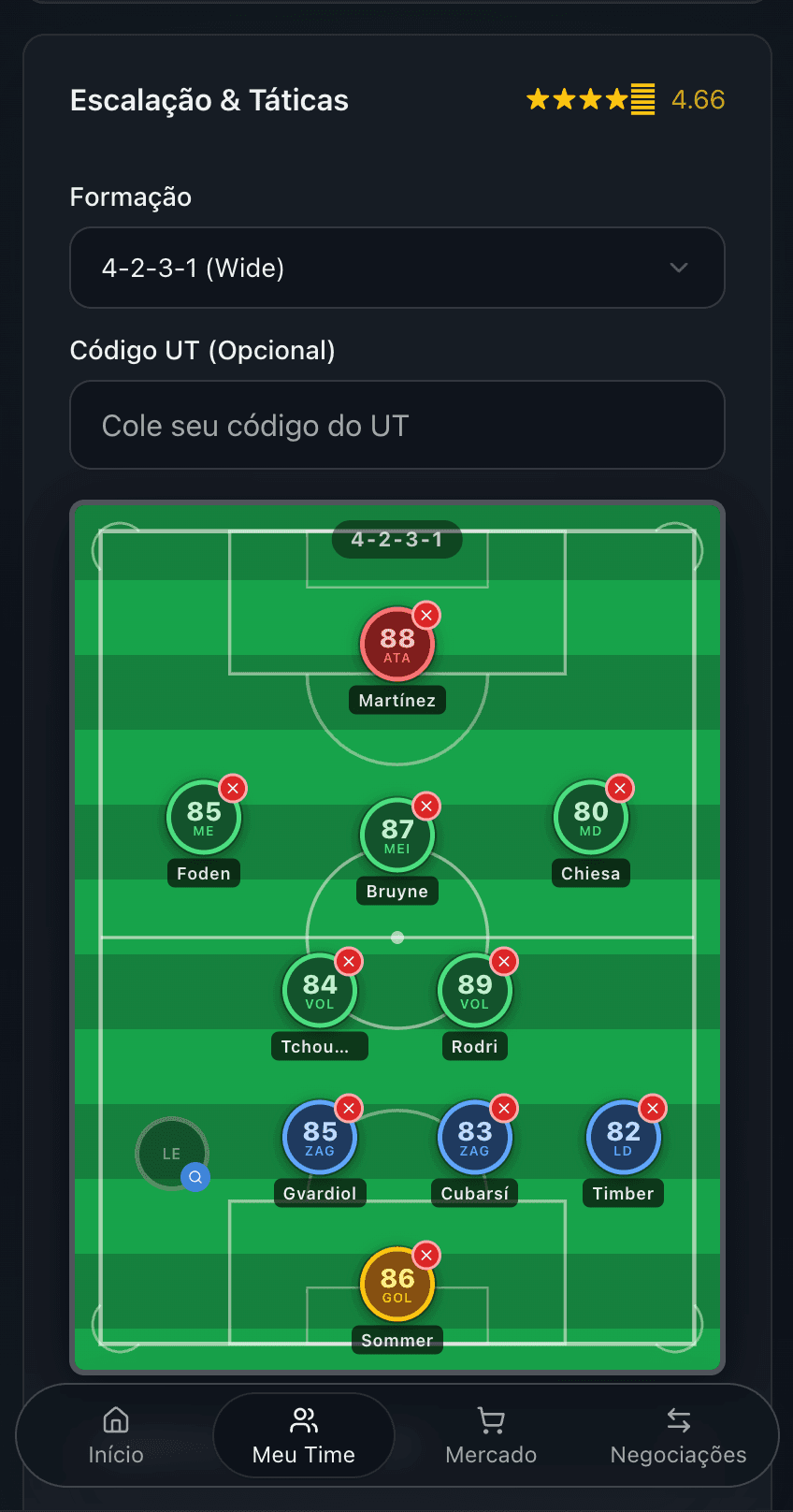 Escalação & Táticas